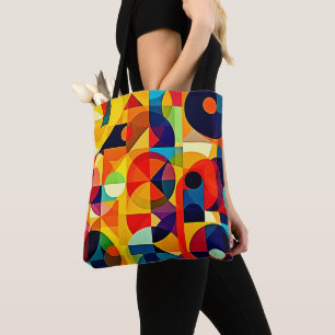 Bauhaus Colour Geometry Design Tote Bag