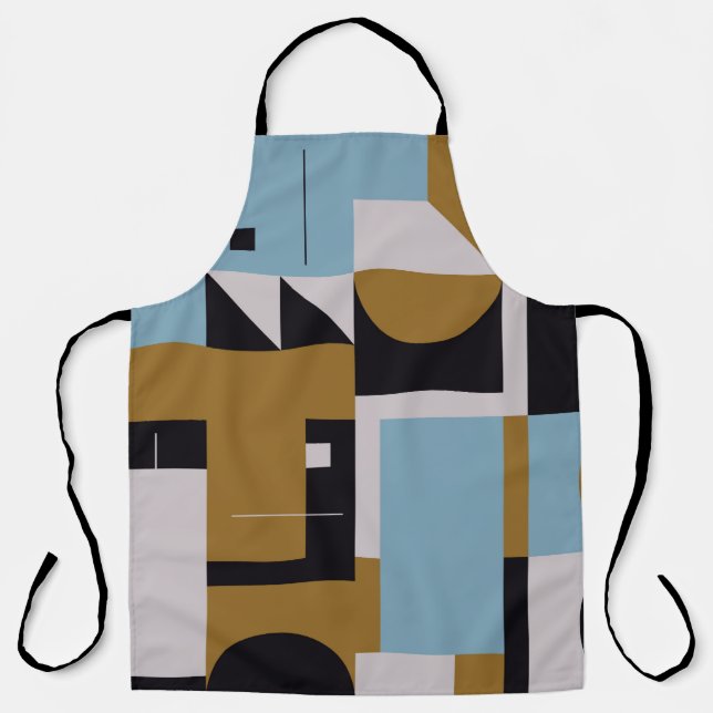 Bauhaus composition artwork made with abstract ele apron (Front)