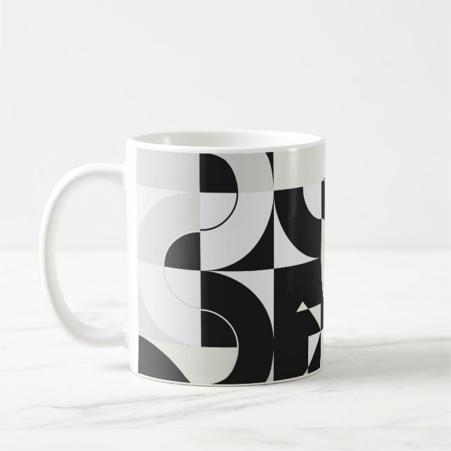 Bauhaus composition artwork made with abstract ele coffee mug (Left)