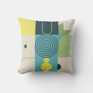 Bauhaus composition artwork made with abstract ele cushion