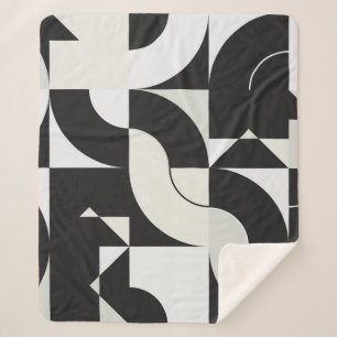 Bauhaus composition artwork made with abstract ele sherpa blanket
