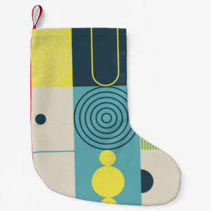 Bauhaus composition artwork made with abstract ele small christmas stocking