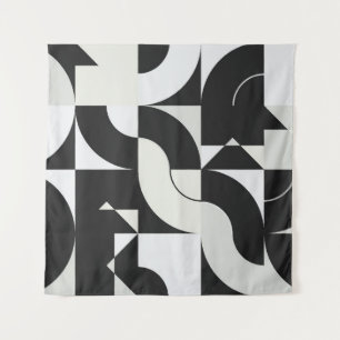 Bauhaus composition artwork made with abstract ele tapestry