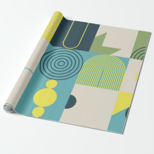 Bauhaus composition artwork made with abstract ele wrapping paper