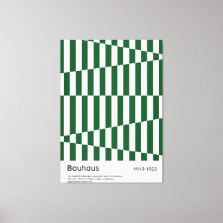Bauhaus Dark Green Stripe Grid Art Print 1923