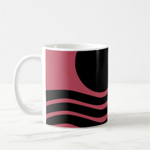 Bauhaus Deep Pink Abstract Coffee Mug