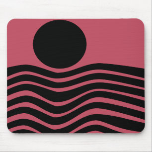 Bauhaus Deep Pink Abstract Mouse Mat