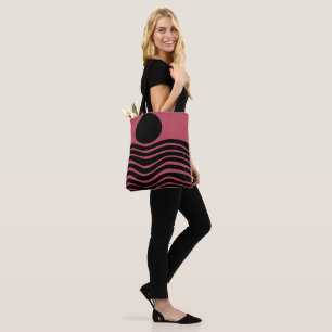 Bauhaus Deep Pink Abstract Tote Bag
