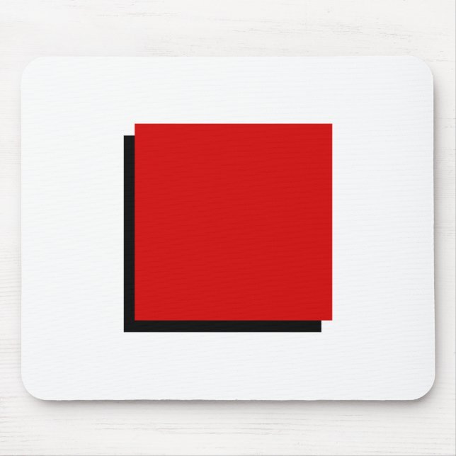 Bauhaus Design Geometric Art Red Square Mouse Mat (Front)
