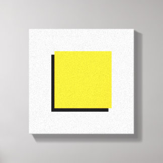 Bauhaus Design Geometric Art Yellow Square Canvas Print