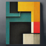 Bauhaus - design inspired by bauhaus style plaque<br><div class="desc">Bauhaus - design inspired by bauhaus style. Art lover's gift idea for every art-loving person who loves good and warm feeling design. Whether for a birthday,  Christmas,  or as a gift in general,  it makes a great gifting item on a t-shirt,  sticker,  poster,  and more.</div>