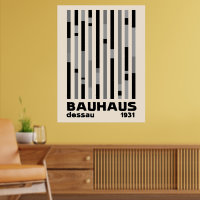 Bauhaus Dessau 1931 Modernist Homage Black Cream 