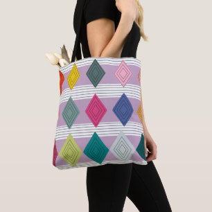 Bauhaus Diamond Quilt  Tote Bag