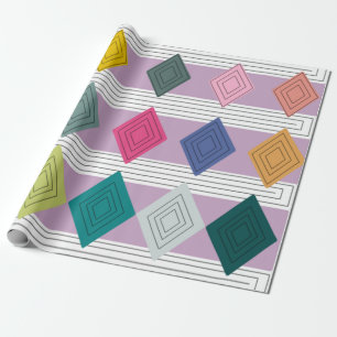 Bauhaus Diamond Quilt  Wrapping Paper