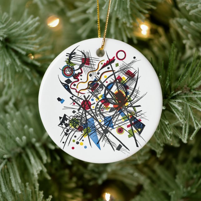 Bauhaus Elegance - Kandinsky's Masterpiece Ceramic Tree Decoration (Tree)