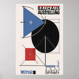 Bauhaus Exhibition Poster Geometric Abstract Art