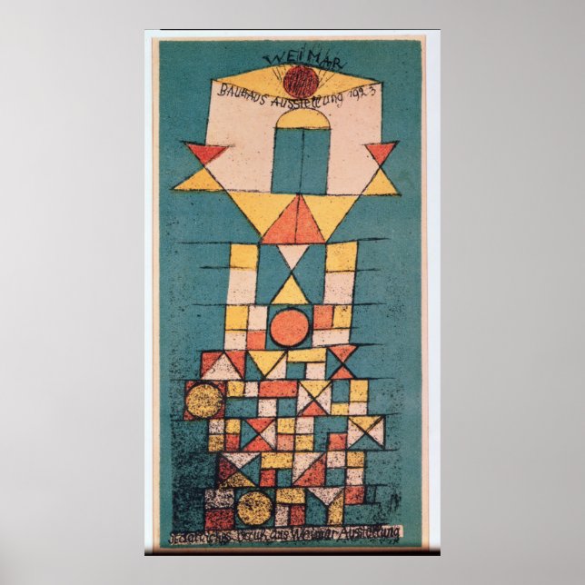 Bauhaus exhibition 'The sublime aspect', 1923 Poster (Front)