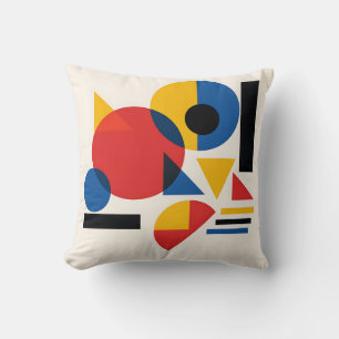 Bauhaus Geometric Abstract Composition Cushion