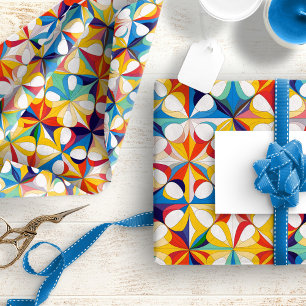 Bauhaus Geometric Abstract Pattern#3 ID1068 Wrapping Paper