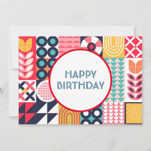 Bauhaus Geometric Birthday Greeting Card