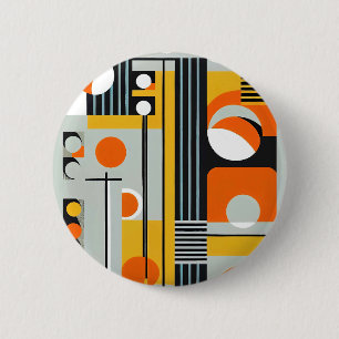 Bauhaus Geometric Design 01 Perfect For 6 Cm Round Badge
