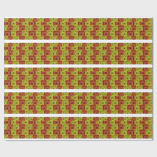 Bauhaus Geometric Pattern Design  Wrapping Paper (Flat)