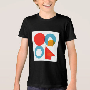Bauhaus Geometry Art T-Shirt – Primary Colours, Mi Tri-Blend Shirt