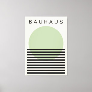 Bauhaus Green Sun Canvas Print