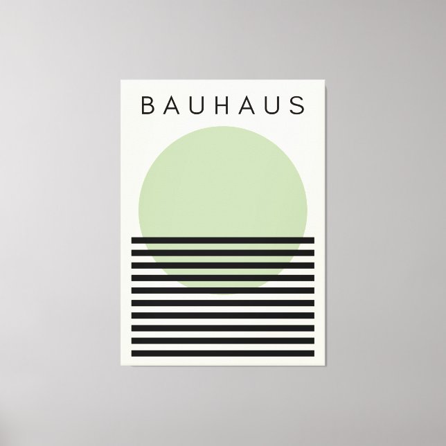 Bauhaus Green Sun Canvas Print (Front)