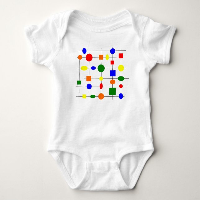 Bauhaus Grid  Baby Bodysuit (Front)