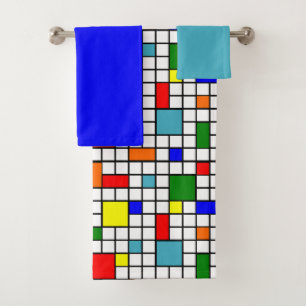 Bauhaus Grid  Bath Towel Set