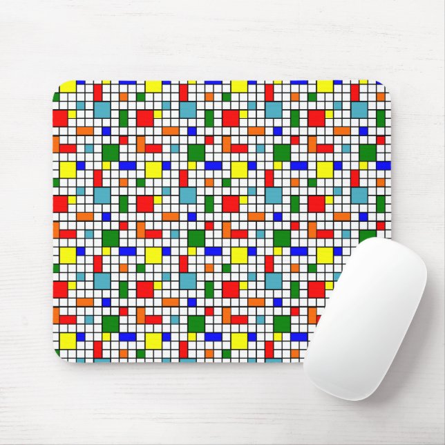 Bauhaus Grid  Mouse Mat (With Mouse)