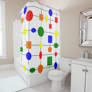 Bauhaus Grid Shower Curtain