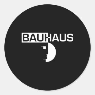 Bauhaus Halved Emblem Classic Round Sticker