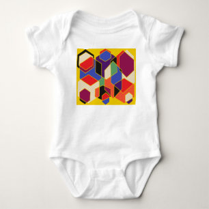 Bauhaus Hexagons Baby Bodysuit