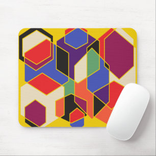 Bauhaus Hexagons  Mouse Mat