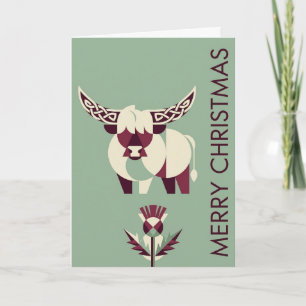 Bauhaus Highland Cow Christmas Card
