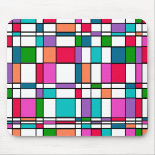 Bauhaus in Flower Power Colours Mouse Mat