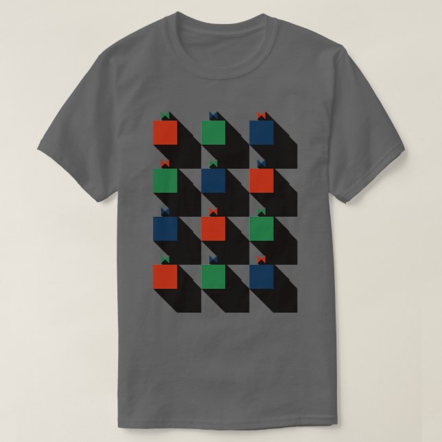 Bauhaus Inspired Abstract Christmas Pattern T-Shirt (Design Front)