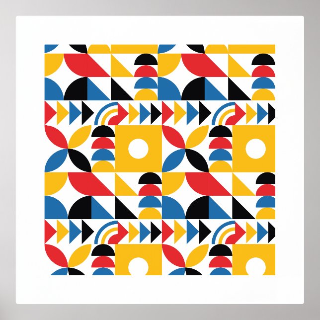 Bauhaus Inspired Contemporary Mid Century Foil Prints (Front)
