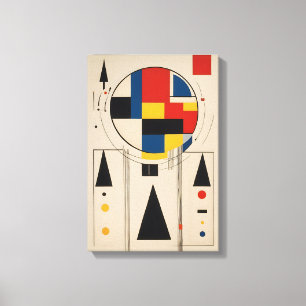Bauhaus-Inspired Geometric Minimalist Art Canvas Print