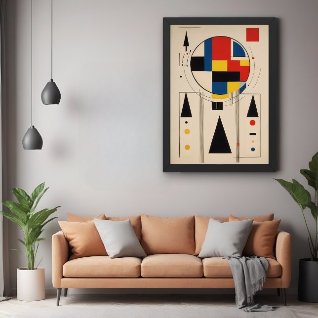 Bauhaus-Inspired Geometric Minimalist Art Poster (Creator Uploaded)