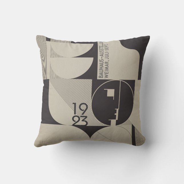 Bauhaus Inspired Geometric Pattern Cushion (Back)