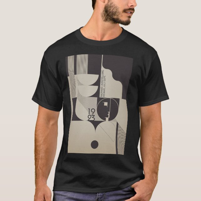 Bauhaus Inspired Geometric Pattern T-Shirt (Front)