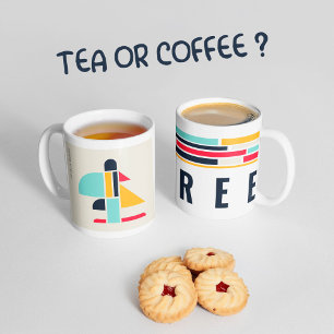 Bauhaus-inspired illustration - Tree Coffee Mug
