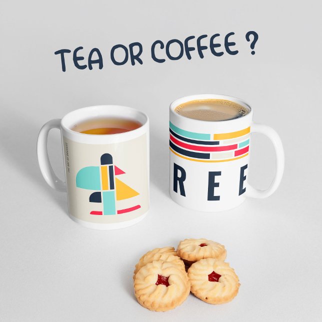 Bauhaus-inspired illustration - Tree Coffee Mug (Creator Uploaded)