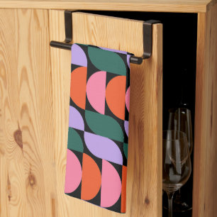 Bauhaus Mid Century Modern Geometric MCM Retro Tea Towel