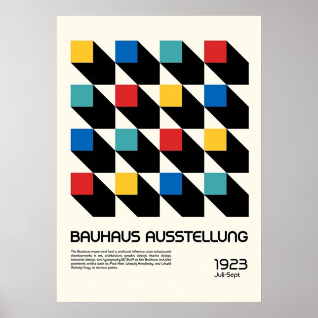 bauhaus, modernist, minimal, geometric, abstract,  poster (Front)