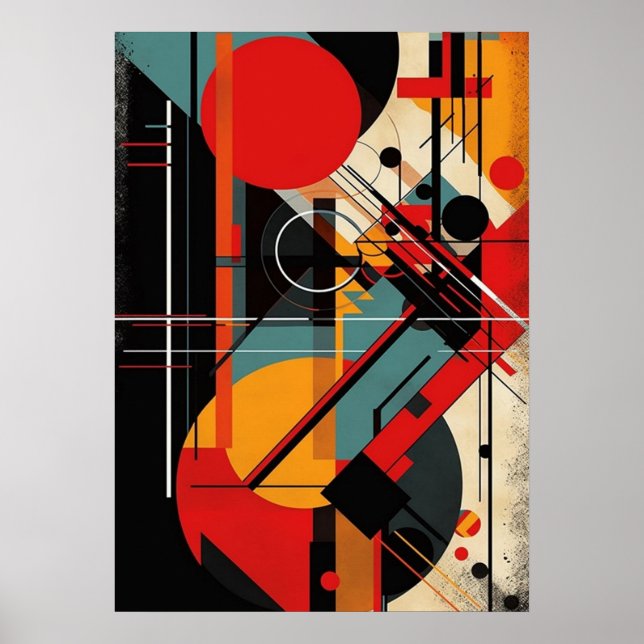 bauhaus, modernist, minimal, geometric, abstract,  poster (Front)