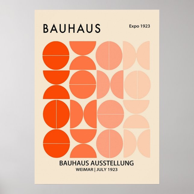 bauhaus, modernist, minimal, geometric, abstract,  poster (Front)
